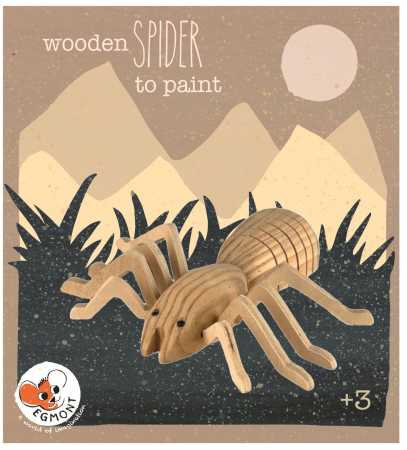 Spinne aus Holz zum Bemalen